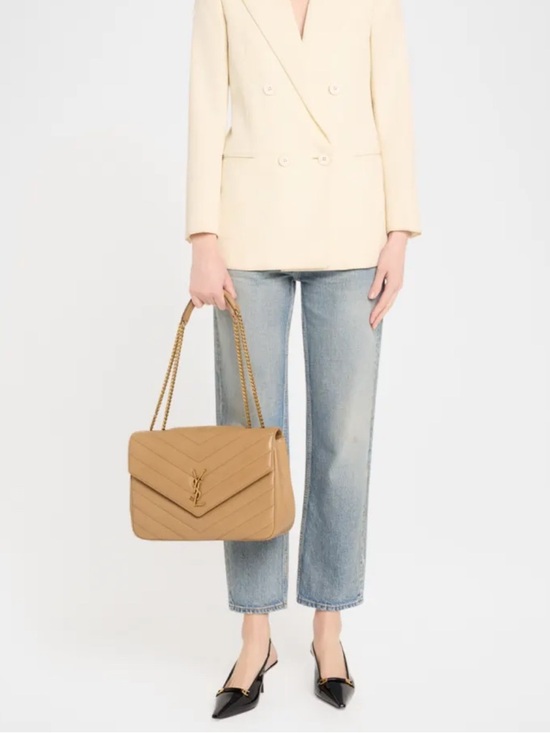Yves Saint Laurent Handbags - Saint Laurent Loulou Calfskin Y Quilted Crossbody Bag